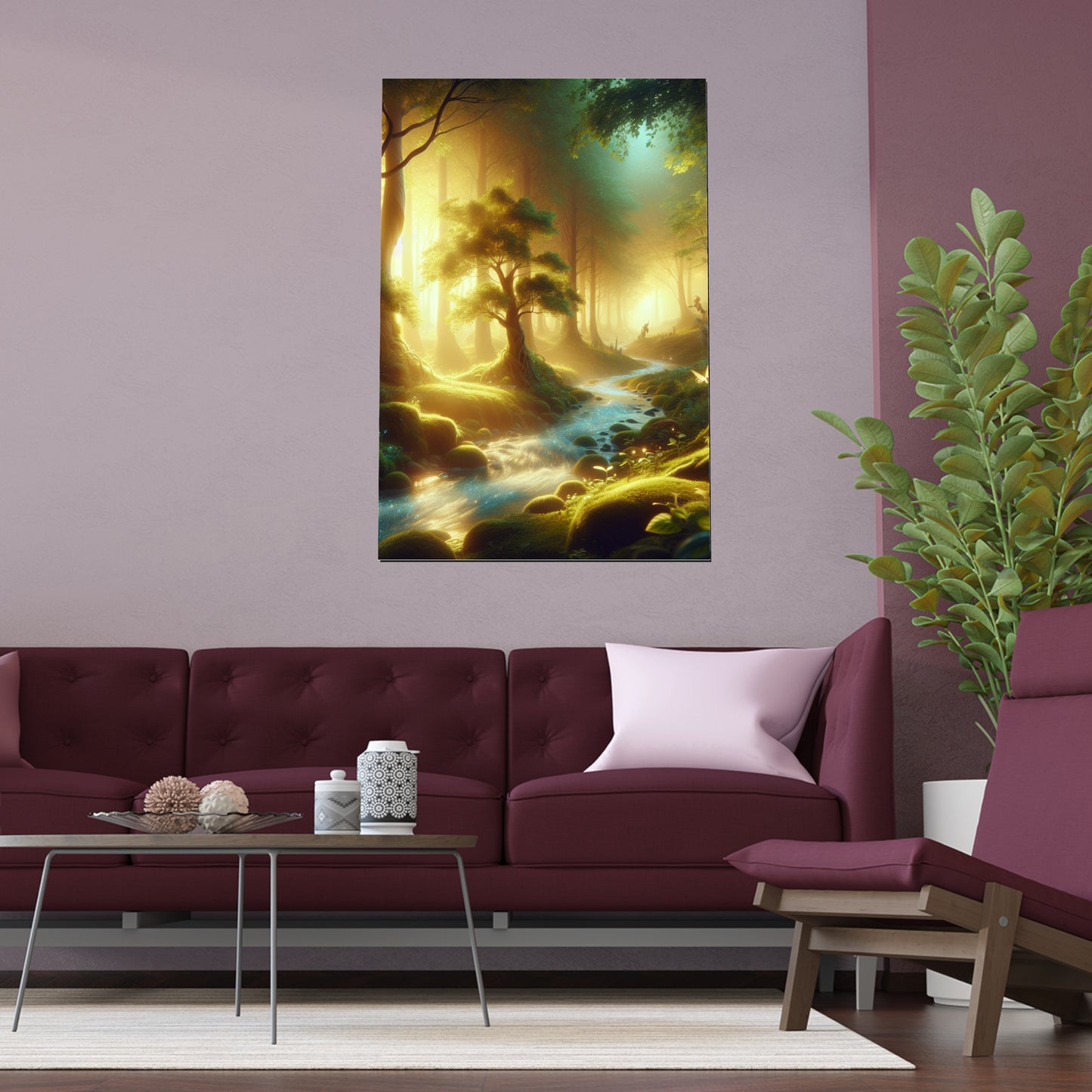 Silk Poster - Mystical Forest Landscape