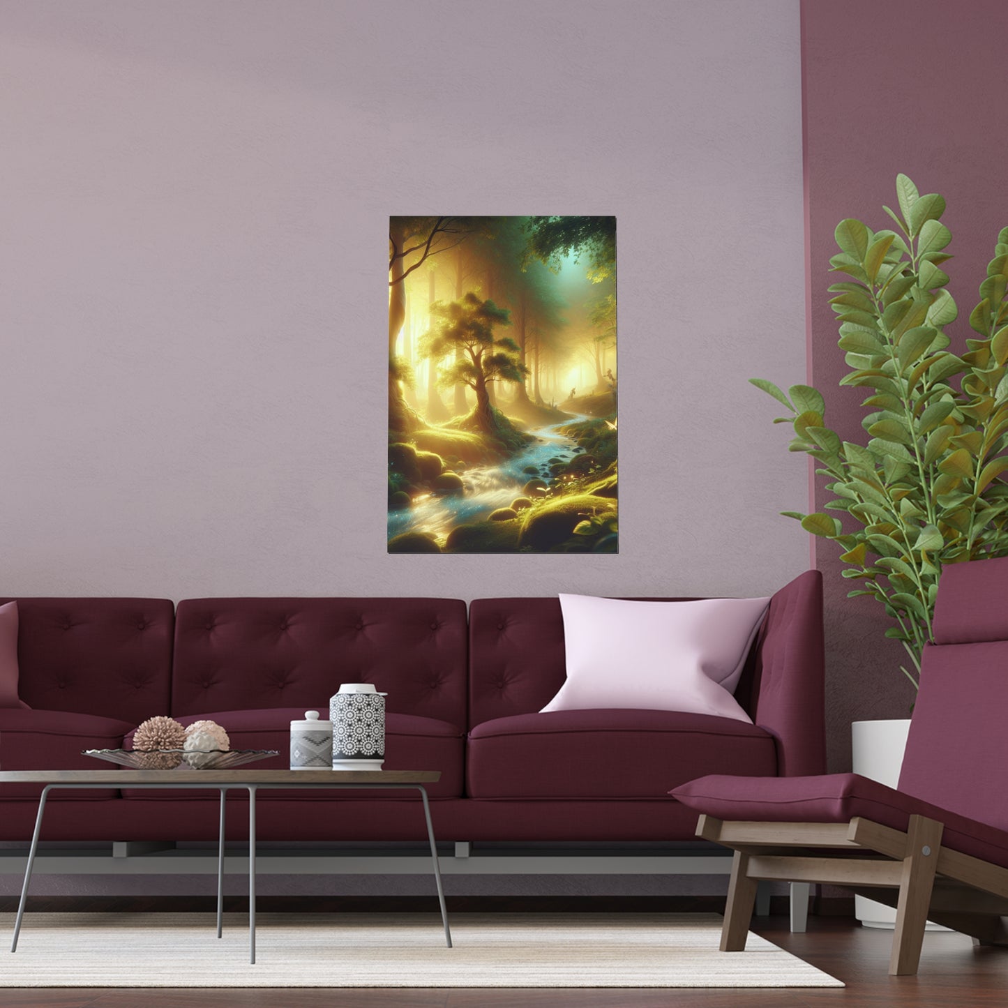 Silk Poster - Mystical Forest Landscape